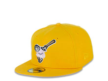 Load image into Gallery viewer, San Diego Padres New Era MLB 59FIFTY 5950 Fitted Cap Hat Yellow/Gold Crown/Visor Pink/Weat “Swinging Friar” Logo 40th Anniversary Side Patch Pink UV