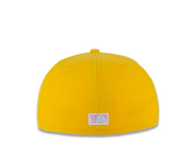 Load image into Gallery viewer, San Diego Padres New Era MLB 59FIFTY 5950 Fitted Cap Hat Yellow/Gold Crown/Visor Pink/Weat “Swinging Friar” Logo 40th Anniversary Side Patch Pink UV