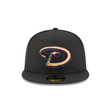 Load image into Gallery viewer, Arizona Diamondbacks New Era MLB 59FIFTY 5950 Fitted Cap Hat Black Crown/Visor Team Color Snake Logo
