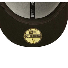 Load image into Gallery viewer, Los Angeles Dodgers New Era MLB 59FIFTY 5950 Fitted Cap Hat Black Crown/Visor Black Logo Allover Butterfly Flutter