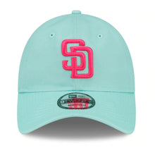 Load image into Gallery viewer, San Diego Padres New Era MLB 9TWENTY 920 Adjustable Cap Hat Light Teal Crown/Visor Magenta Logo (2022 City Connect)