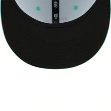 Load image into Gallery viewer, (Youth) San Diego Padres New Era MLB 59FIFTY 5950 Fitted Cap Hat Light Teal Crown/Visor Magenta Logo (2022 City Connect)