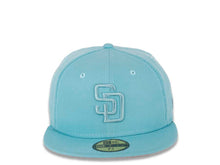 Load image into Gallery viewer, San Diego Padres New Era MLB 59FIFTY 5950 Fitted Cap Hat Light Blue Crown/Visor White Logo (Color Pack)
