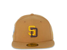 Load image into Gallery viewer, San Diego Padres New Era MLB 59FIFTY 5950 Fitted Cap Hat Panama Tan Crown/Visor Yellow/Brown Logo 2016 All-Star Game Side Patch Yellow UV