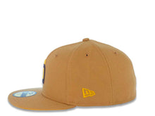 Load image into Gallery viewer, San Diego Padres New Era MLB 59FIFTY 5950 Fitted Cap Hat Panama Tan Crown/Visor Yellow/Brown Logo 2016 All-Star Game Side Patch Yellow UV
