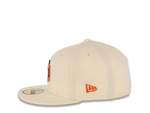 Load image into Gallery viewer, San Diego Padres New Era MLB 59FIFTY 5950 Fitted Cap Hat Chrome White Crown/Visor Navy/Orange Logo 1998 World Series Side Patch Orange UV