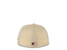 Load image into Gallery viewer, San Diego Padres New Era MLB 59FIFTY 5950 Fitted Cap Hat Chrome White Crown/Visor Brown/Pink Swinging Friar Logo 40th Anniversary Side Patch Brown UV