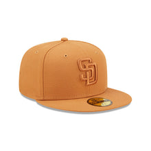 Load image into Gallery viewer, San Diego Padres New Era MLB 59FIFTY 5950 Fitted Cap Hat Light Brown Crown/Visor Light Brown Logo (Color Pack)