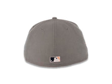 Load image into Gallery viewer, San Diego Padres New Era MLB 59FIFTY 5950 Fitted Cap Hat Dark Gray Crown/Visor Navy/Peach/White Baseball Club Cooperstown Retro Logo 1992 All-Star Game Side Patch Peach UV
