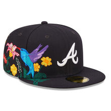 Load image into Gallery viewer, Atlanta Braves New Era MLB 59FIFTY 5950 Fitted Cap Hat Navy Crown/Visor Team Color Logo (Blooming)