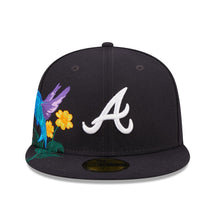 Load image into Gallery viewer, Atlanta Braves New Era MLB 59FIFTY 5950 Fitted Cap Hat Navy Crown/Visor Team Color Logo (Blooming)
