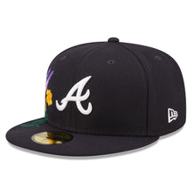 Load image into Gallery viewer, Atlanta Braves New Era MLB 59FIFTY 5950 Fitted Cap Hat Navy Crown/Visor Team Color Logo (Blooming)