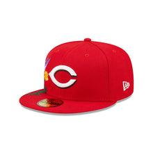Load image into Gallery viewer, Cincinnati Reds New Era MLB 59FIFTY 5950 Fitted Cap Hat Red Crown/Visor Team Color Logo (Blooming)