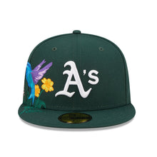 Load image into Gallery viewer, Oakland Athletics New Era MLB 59FIFTY 5950 Fitted Cap Hat Dark Green Crown/Visor Team Color Logo (Blooming)