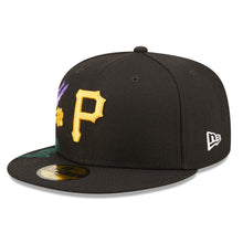 Load image into Gallery viewer, Pittsburgh Pirates New Era MLB 59FIFTY 5950 Fitted Cap Hat Black Crown/Visor Team Color Logo (Blooming)