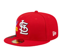 Load image into Gallery viewer, St. Louis Cardinals New Era 59FIFTY 5950 Fitted Cap Hat Red Crown/Visor Team Color Logo (Blooming)