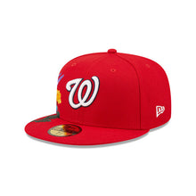 Load image into Gallery viewer, Washington Nationals New Era MLB 59FIFTY 5950 Fitted Cap Hat Red Crown/Visor Team Color Logo (Blooming)