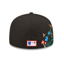Load image into Gallery viewer, Florida Marlins New Era MLB 59FIFTY 5950 Fitted Cap Hat Black Crown/Visor Team Color Retro Logo (Blooming)