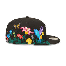 Load image into Gallery viewer, Florida Marlins New Era MLB 59FIFTY 5950 Fitted Cap Hat Black Crown/Visor Team Color Retro Logo (Blooming)