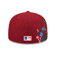 Load image into Gallery viewer, Philadelphia Phillies New Era MLB 59FIFTY 5950 Fitted Cap Hat Maroon Crown/Visor Team Color Retro Logo (Blooming)