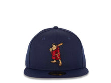 Load image into Gallery viewer, San Diego Padres New Era MLB 59FIFTY 5950 Fitted Cap Hat Light Navy Crown/Visor Cardinal/Khaki Batting Friar Logo Gray UV