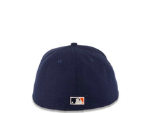 Load image into Gallery viewer, San Diego Padres New Era MLB 59FIFTY 5950 Fitted Cap Hat Light Navy Crown/Visor Cardinal/Khaki Batting Friar Logo Gray UV