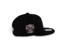 Load image into Gallery viewer, San Diego Padres New Era MLB 9FIFTY 950 Snapback Cap Hat Black Crown/Visor Pink Logo 2016 All-Star Game Side Patch Pink UV