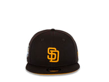 Load image into Gallery viewer, San Diego Padres New Era MLB 9FIFTY 950 Snapback Cap Hat Dark Brown Crown/Visor Team Color Logo 40th Anniversary Side Patch Yellow UV