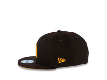Load image into Gallery viewer, San Diego Padres New Era MLB 9FIFTY 950 Snapback Cap Hat Dark Brown Crown/Visor Team Color Logo 40th Anniversary Side Patch Yellow UV