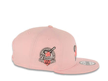 Load image into Gallery viewer, San Diego Padres New Era MLB 9FIFTY 950 Snapback Cap Hat Pink Crown/Visor Pink Glow/Cream Swinging Friar Logo 40th Anniversary Side Patch Pink Glow UV