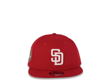 Load image into Gallery viewer, San Diego Padres New Era MLB 9FIFTY 950 Snapback Cap Hat Red Crown/Visor White Logo 40th Anniversary Side Patch Gray UV