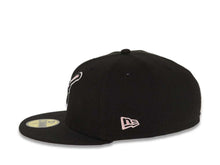 Load image into Gallery viewer, San Diego Padres New Era MLB 59FIFTY 5950 Fitted Cap Hat Black Crown/Visor Black/Pink Swining Friar Logo Stadium Side Patch Pink UV
