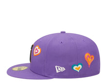 Load image into Gallery viewer, Arizona Diamondbacks New Era MLB 59FIFTY 5950 Fitted Cap Hat Purple Crown/Visor Team Color Cooperstown Logo (Chain Stitch Heart)