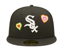 Load image into Gallery viewer, Chicago White Sox New Era MLB 59FIFTY 5950 Fitted Cap Hat Black Crown/Visor Team Color Logo (Chain Stitch Heart)