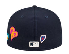 Load image into Gallery viewer, New York Yankees New Era MLB 59FIFTY 5950 Fitted Cap Hat Navy Crown/Visor Team Color Logo (Chain Stitch Heart)