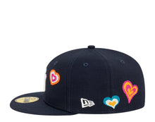 Load image into Gallery viewer, New York Yankees New Era MLB 59FIFTY 5950 Fitted Cap Hat Navy Crown/Visor Team Color Logo (Chain Stitch Heart)