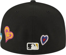 Load image into Gallery viewer, Pittsburgh Pirates New Era MLB 59FIFTY 5950 Fitted Cap Hat Black Crown/Visor Team Color Logo (Chain Stitch Heart)
