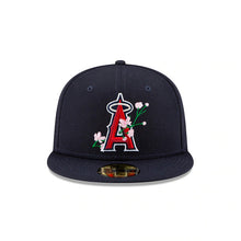 Load image into Gallery viewer, Los Angeles Anaheim Angels New Era MLB 59FIFTY 5950 Fitted Cap Hat Navy Crown/Visor Team Color Logo (Side Patch Bloom)
