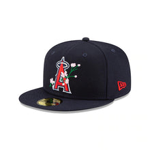 Load image into Gallery viewer, Los Angeles Anaheim Angels New Era MLB 59FIFTY 5950 Fitted Cap Hat Navy Crown/Visor Team Color Logo (Side Patch Bloom)