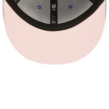 Load image into Gallery viewer, Arizona Diamondbacks New Era MLB 59FIFTY 5950 Fitted Cap Hat Purple Crown/Visor Team Color Cooperstown Logo Pink UV (Chain Stitch Heart)