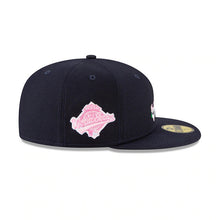Load image into Gallery viewer, Atlanta Braves New Era MLB 59FIFTY 5950 Fitted Cap Hat Navy Crown/Visor Team Color Logo (Side Patch Bloom)