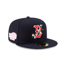 Load image into Gallery viewer, Boston Red Sox New Era MLB 59FIFTY 5950 Fitted Cap Hat Navy Crown/Visor Team Color Logo (Side Patch Bloom)