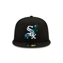 Load image into Gallery viewer, Chicago White Sox New Era MLB 59FIFTY 5950 Fitted Cap Hat Black Crown/Visor Team Color Logo (Side Patch Bloom)