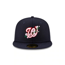 Load image into Gallery viewer, Washington Nationals New Era MLB 59FIFTY 5950 Fitted Cap Hat Navy Crown/Visor Team Color Logo (Side Patch Bloom)