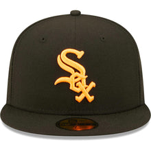 Load image into Gallery viewer, Chicago White Sox New Era MLB 59FIFTY 5950 Fitted Cap Hat Black Crown/Visor Team Color Logo With 2005 World Series Side Patch Snake Skin UV