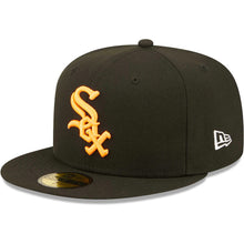 Load image into Gallery viewer, Chicago White Sox New Era MLB 59FIFTY 5950 Fitted Cap Hat Black Crown/Visor Team Color Logo With 2005 World Series Side Patch Snake Skin UV