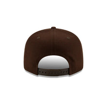 Load image into Gallery viewer, San Diego Padres New Era MLB 9FIFTY 950 Snapback Cap Hat Dark Brown Crown/Visor Team Color Logo 2022 PostSeason Side Patch