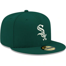 Load image into Gallery viewer, Chicago White Sox New Era MLB 59FIFTY 5950 Fitted Cap Hat Dark Green Crown/Visor White Logo Gray UV