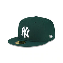 Load image into Gallery viewer, New York Yankees New Era MLB 59FIFTY 5950 Snapback Cap Hat Dark Green Crown/Visor White Logo Gray UV