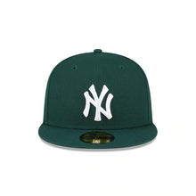 Load image into Gallery viewer, New York Yankees New Era MLB 59FIFTY 5950 Snapback Cap Hat Dark Green Crown/Visor White Logo Gray UV